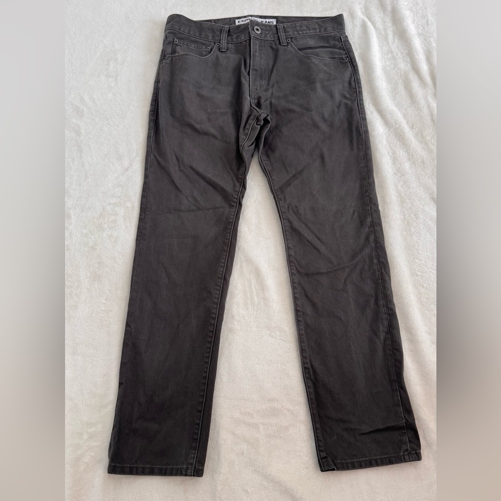 Express Jeans Size 31 x 30 Rocco Slim Fit Skinny Leg Gray Jeans. Cotton